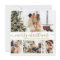 Elegant Gold White 4 Photo Collage Christmas