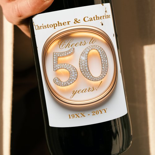 Elegant Gold & White 50th Anniversary Celebration