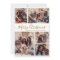Elegant Gold White 5 Photo Collage Christmas 
