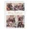 Elegant Gold White 5 Photo Collage Christmas 