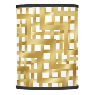 Elegant gold white abstract modern geometric chic lamp shade