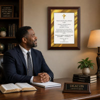 Elegant Gold White Church Member Award