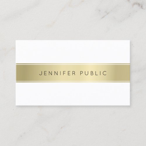 Elegant Gold White Clean Design Template Beautiful Business Card