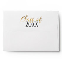 Elegant Gold White Custom Graduation Envelope Elegant Gold White Custom Graduation Envelope