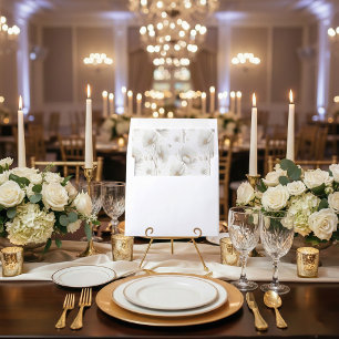 Elegant Gold & White Floral Wedding Envelope Liner