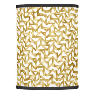 Elegant gold white geometric chic pattern lamp shade