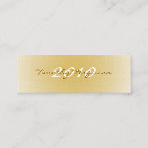 Customizable Elegant gold white graduation name card business card templates