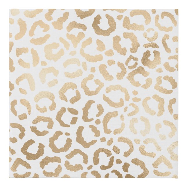 Elegant Gold White Leopard Cheetah Animal Print (Front)