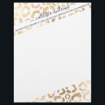 Elegant Gold White Leopard Cheetah Animal Print<br><div class="desc">This elegant and chic animal print is perfect for the stylish and trendy fashionista. It features a hand-drawn faux printed gold foil cheetah leopard pattern on top of a simple white background. Which can be changed by clicking on the customize options. It's a luxurious and classy safari themed design. ***IMPORTANT...</div>