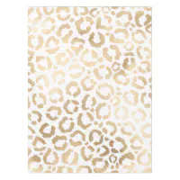 Simple modern white chic faux gold cheetah print paper napkins