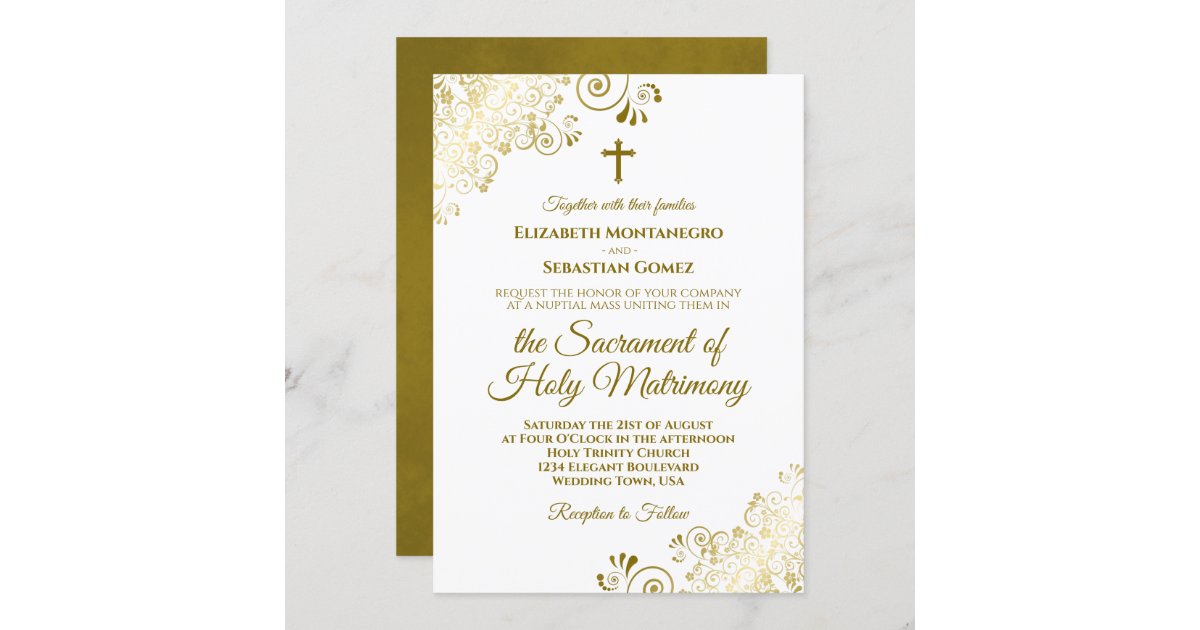 Ornate Gold Foil-pressed Oval Monogram