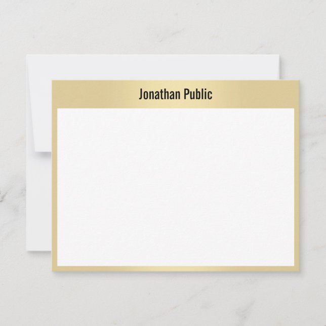 Elegant Gold White Template Trendy Modern Design (Front)