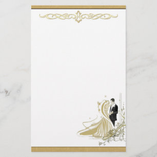 Elegant Gold & White Wedding Stationery