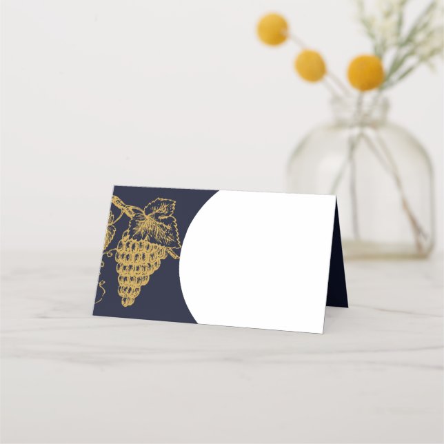 Elegant Gold Wine Tasting Party Folded Cards (Front)