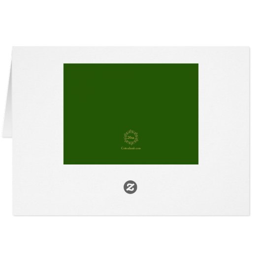 Elegant Gold Wreath (H) YOU PICK Holiday PhotoCard (Back Horizontal)