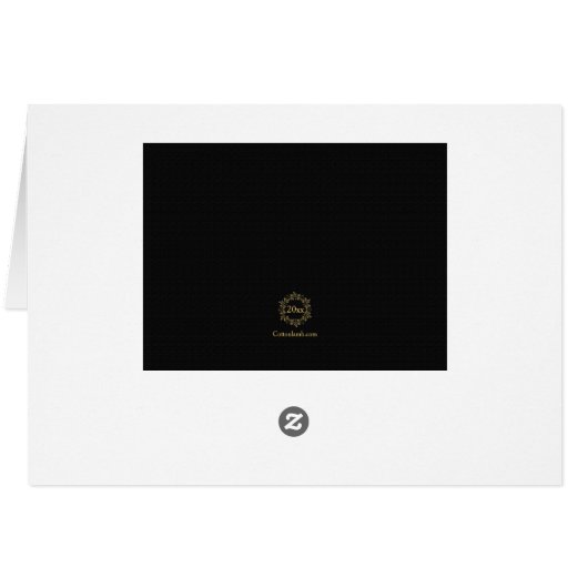 Elegant Gold Wreath (Horizontal) Holiday PhotoCard (Back Horizontal)