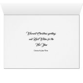 Elegant Gold Wreath (Horizontal) Holiday PhotoCard (Inside Horizontal (Bottom))