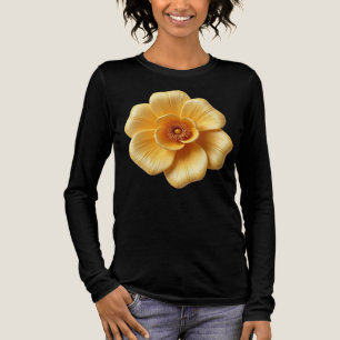 Elegant Gold-Yellow Flower Bella+Canvas Tri-Blend Shirt