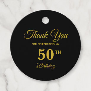 Elegant Black Gold Butterflies 70th Birthday Party Favor Tags