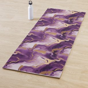 Elegant golden and purple vets yoga mat