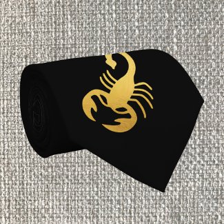 Elegant Golden  -  Black   Scorpio   Zodiac 