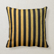 Elegant Golden Black striped pattern