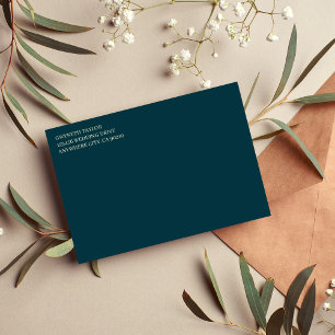 Elegant Golden Bloom Wedding Envelope