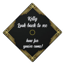 Elegant Golden Border Cap Topper -  Graduation