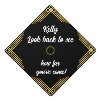 Elegant Golden Border Cap Topper -  Graduation