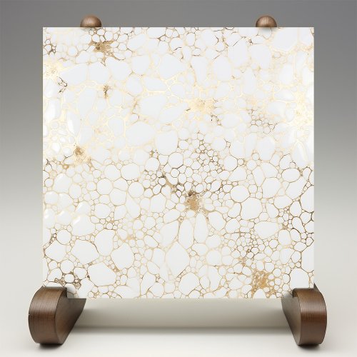 Elegant Golden Bubble Veins Marble Style Ceramic Tile