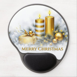 Elegant Golden Christmas Decoration Gel Mouse Pad