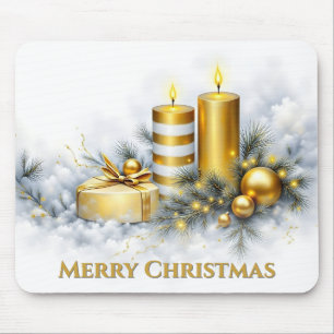Elegant Golden Christmas Decoration Mouse Pad