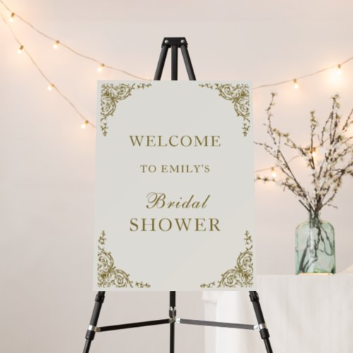 Elegant Golden Classic Bridal Shower Foam Board