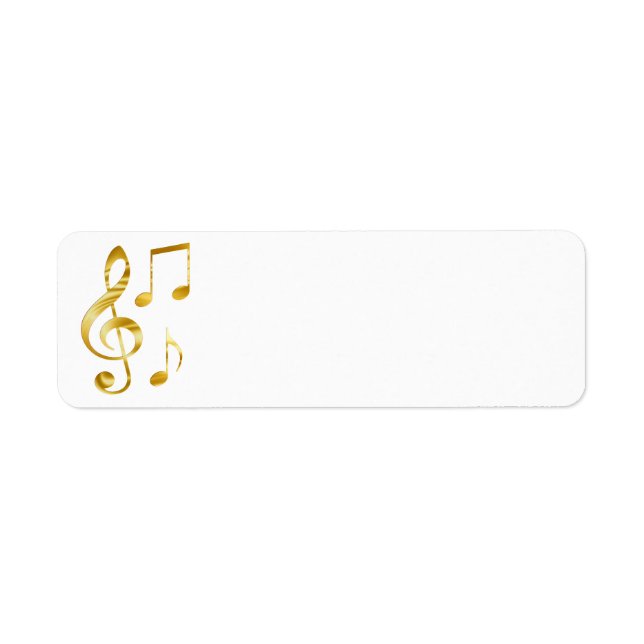 elegant golden clef music label (Front)
