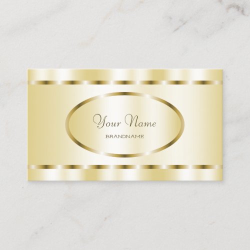 Elegant Golden Colors Oval Frame Stylish and Noble Business Card