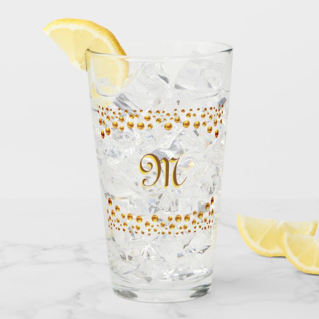 Elegant Golden Confetti Glass (Front Ice)