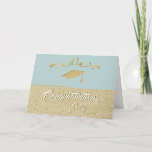 Elegant Golden Congratulations Graduate Graduation Card
