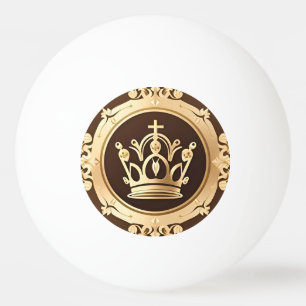 Elegant Golden Crown Ping Pong Ball