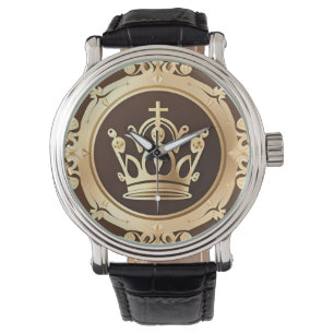 Elegant Golden Crown Watch