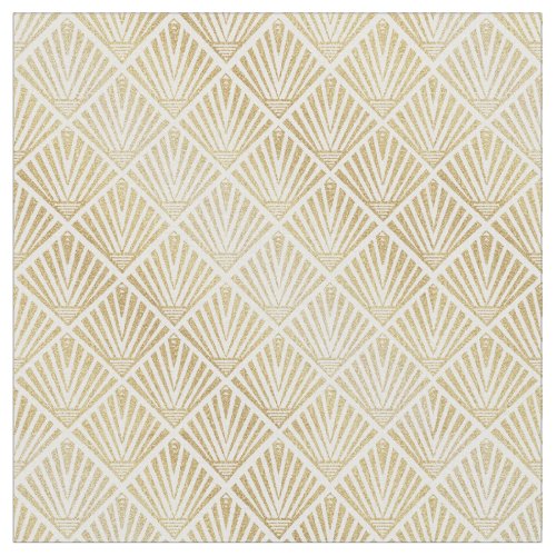 Elegant golden diamond palm art deco design fabric