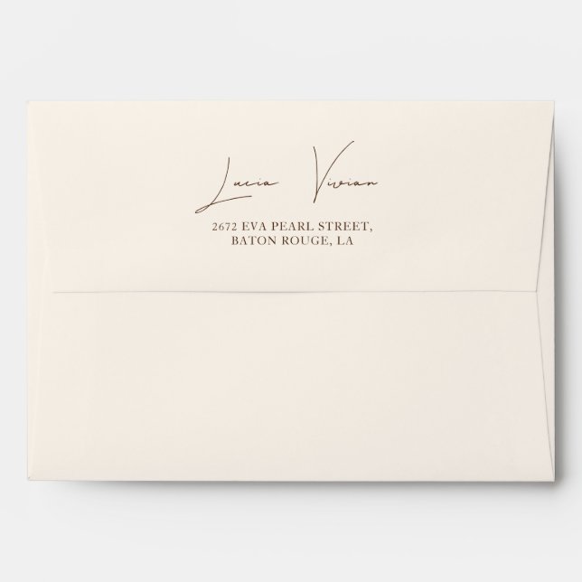 Elegant Golden Fall flowers Bridal Shower Envelope (Back (Top Flap))
