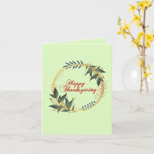 ELEGANT GOLDEN FALL FOLIAGE THANKSGIVING CARD