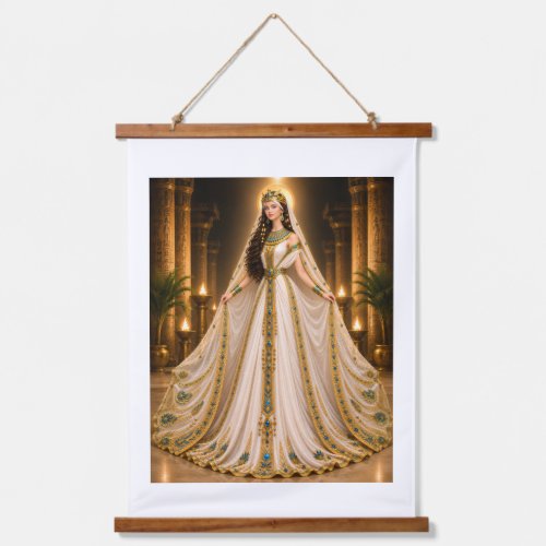 Elegant Golden Fantasy Woman Wall Tapestry – Luxur