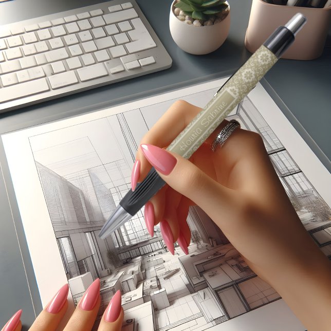 Elegant Golden Floral Ornamental Vintage Pen (Creator Uploaded)