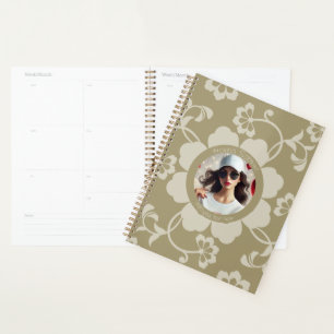 Elegant Golden Floral Ornamental Vintage photo Planner