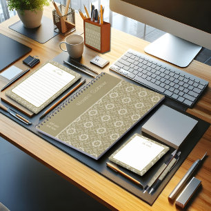 Elegant Golden Floral Ornamental Vintage Planner