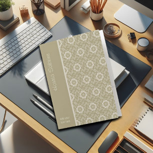 Elegant Golden Floral Ornamental Vintage Pocket Folder