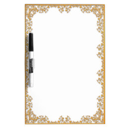 Elegant golden frame dry erase board