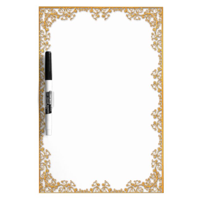Elegant golden frame dry erase board (Front)