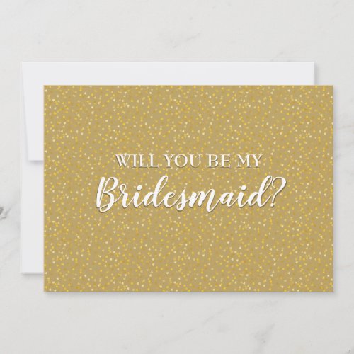 Elegant Golden Hearts Bridesmaid Maid of Honor Invitation